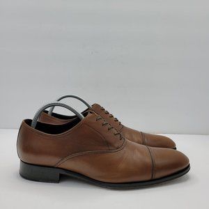 The Boot New York Adam Derrick Men's Brown Leather Oxford Shoes 1298 US Size 10